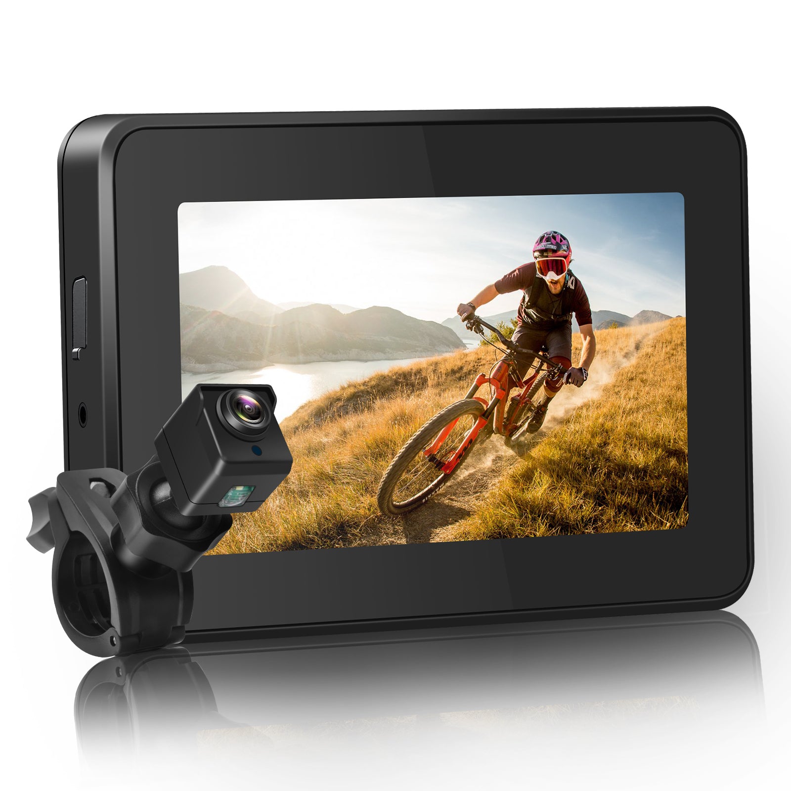Bike Rear View Camera,Bike Rear View Mirror with 4.3”HD Monitor, Bicyc ...