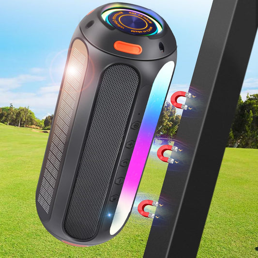 Pro Portable Magnetic Bluetooth Golf Speaker Wireless,30W Stereo Sound 15H Playtime Golf Accessories, IP66 Waterproof Golf Cart Speaker for Outdoor