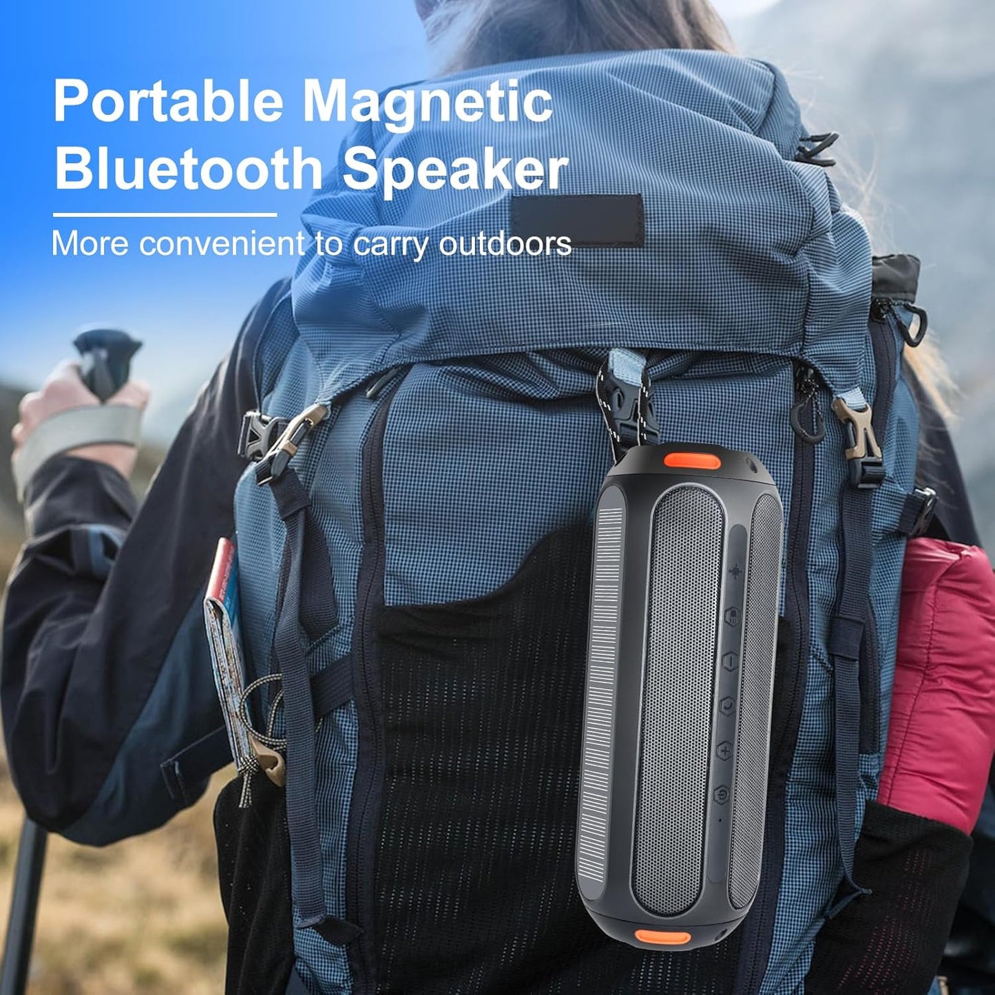 Pro Portable Magnetic Bluetooth Golf Speaker Wireless,30W Stereo Sound 15H Playtime Golf Accessories, IP66 Waterproof Golf Cart Speaker for Outdoor